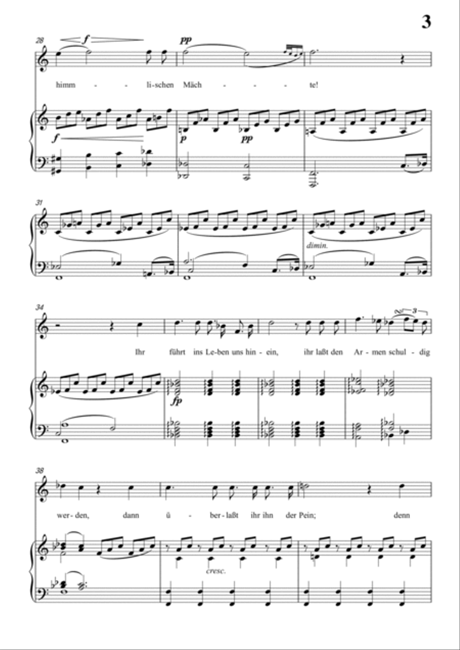 Schubert-Gesänge des Harfners,Op.12 No.2 in a minor,for Vocal and Piano Voice scores gallery preview page 4