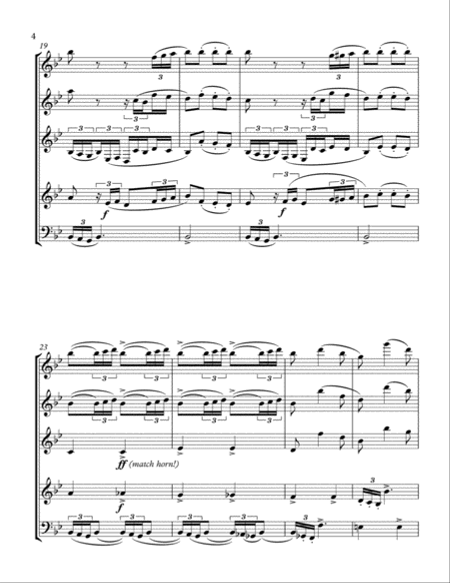 Praeludium from Op. 4 Suite, arranged for Wind Quintet Woodwind Quintet scores gallery preview page 4