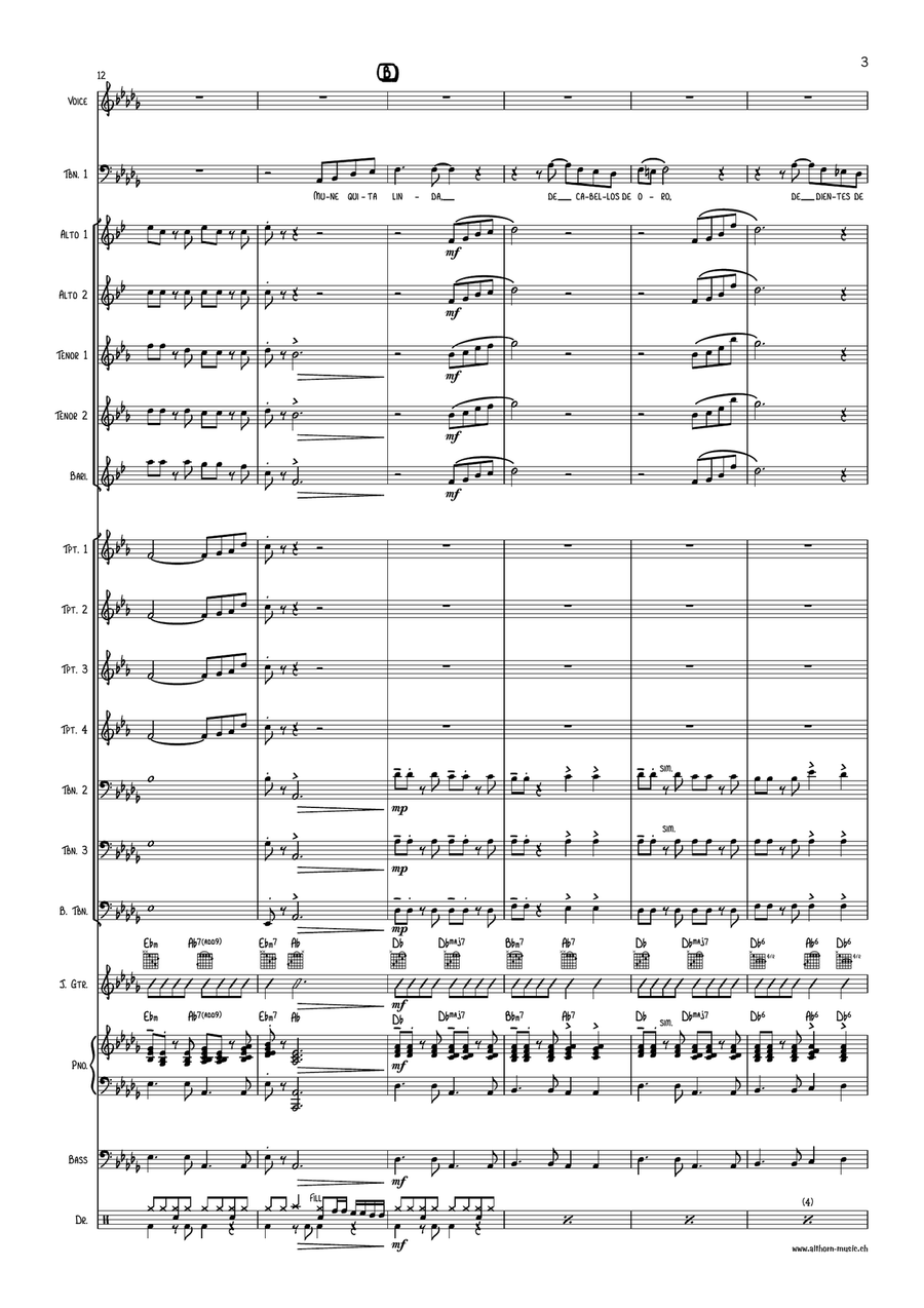 Munequita Linda Jazz Ensemble scores gallery preview page 3