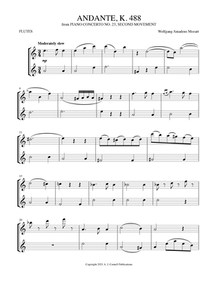 Andante, K. 488 (from Piano Concerto No. 23, Second Movement)
