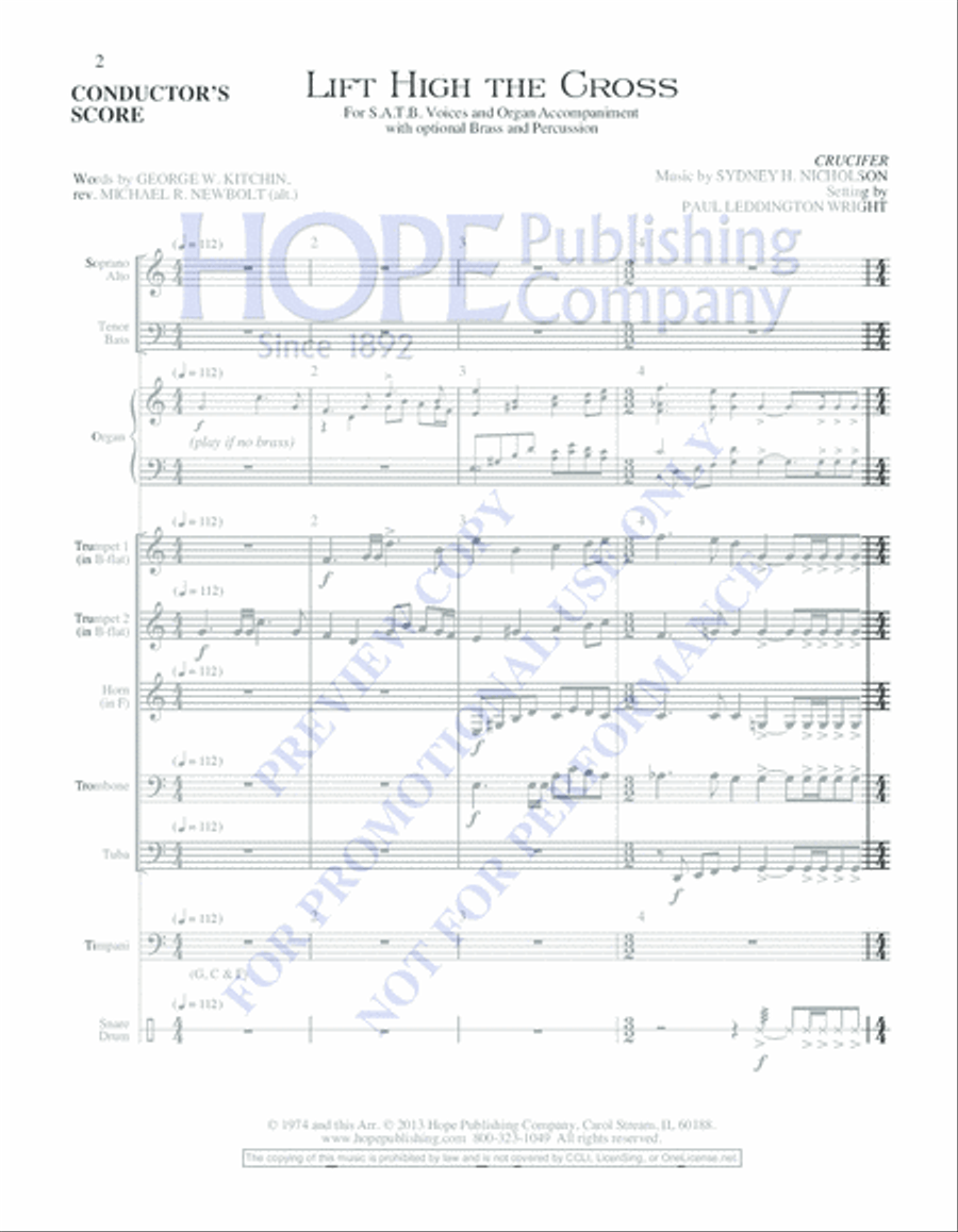 Lift High the Cross 4-Part scores gallery preview page 2
