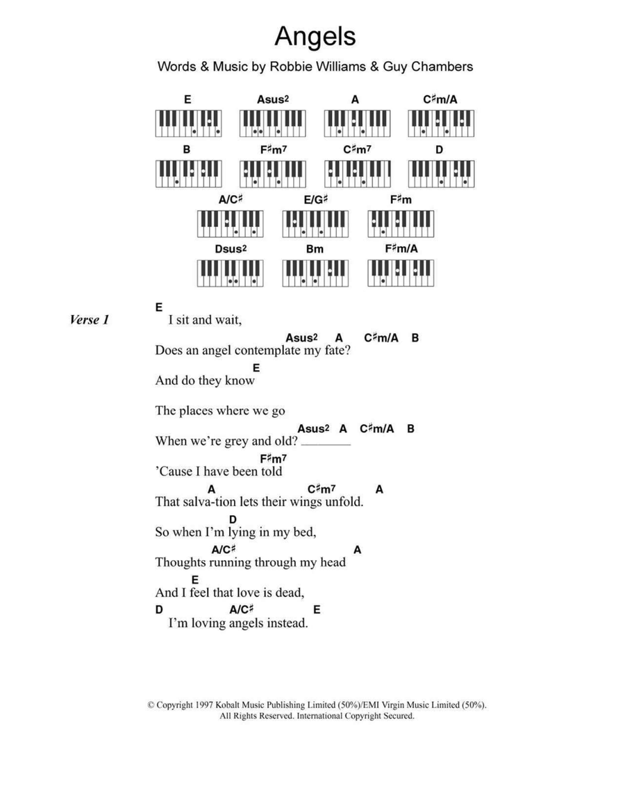 Angels Piano scores gallery preview page 1