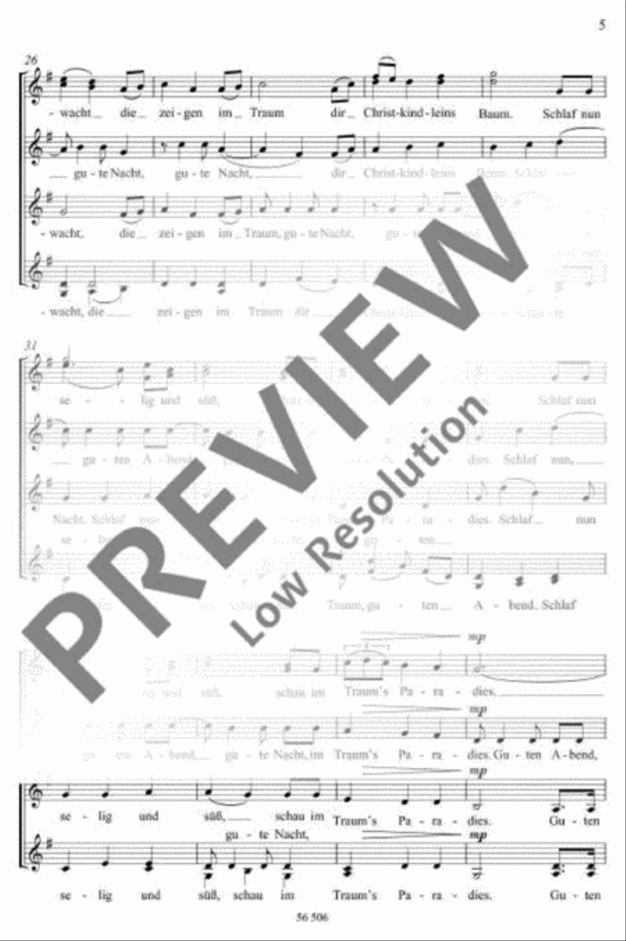 Zwei Abendlieder A Cappella scores gallery preview page 6
