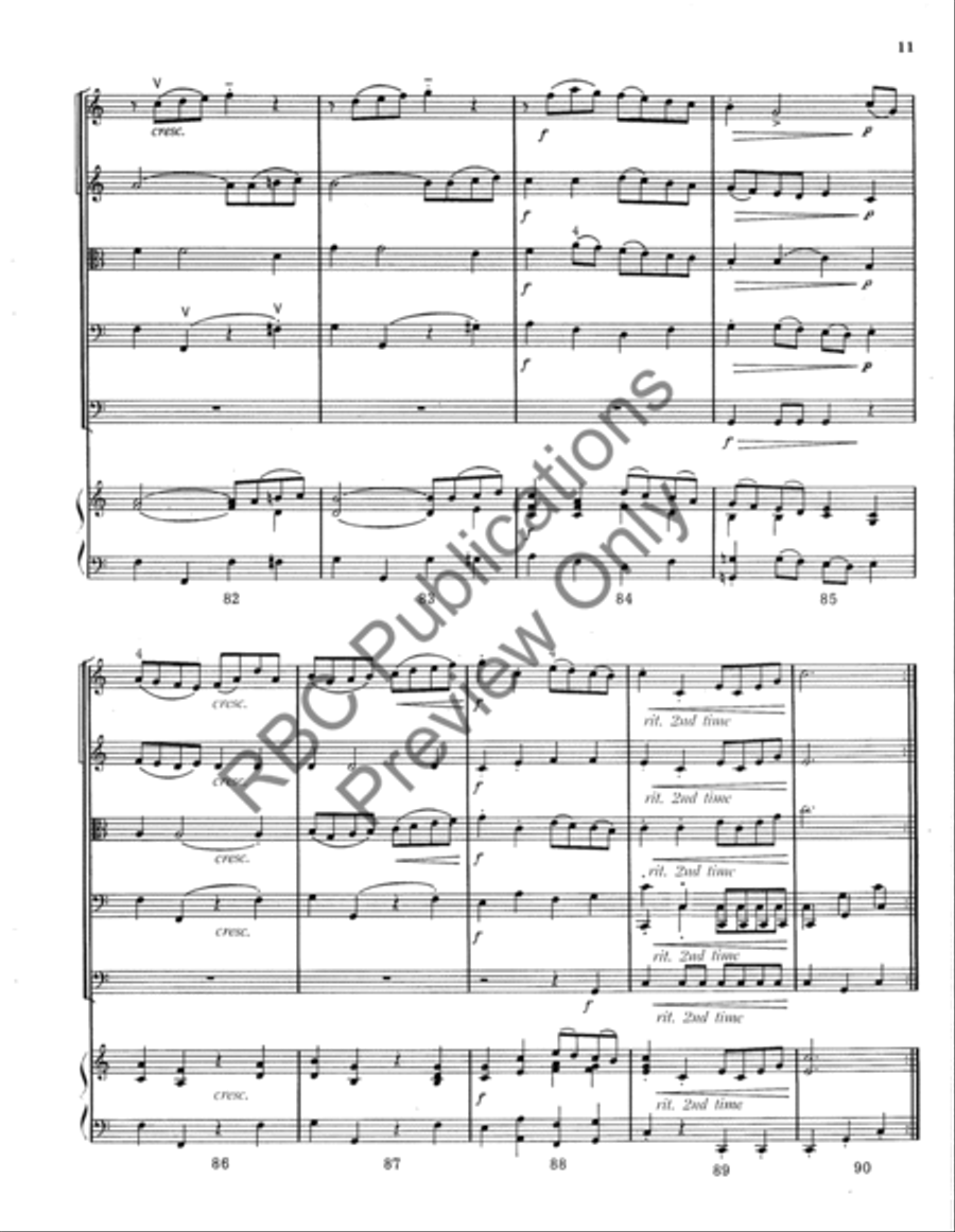Vier Stucke String Orchestra scores gallery preview page 12