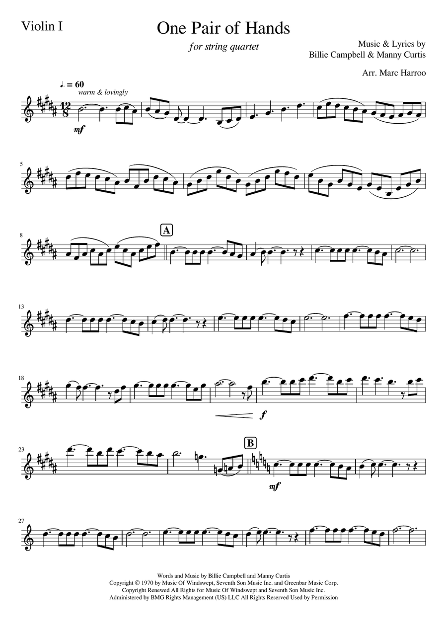 One Pair Of Hands String Quartet scores gallery preview page 5