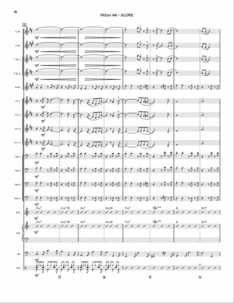 Fresh Air Fresh Air Jazz Ensemble scores gallery preview page 4