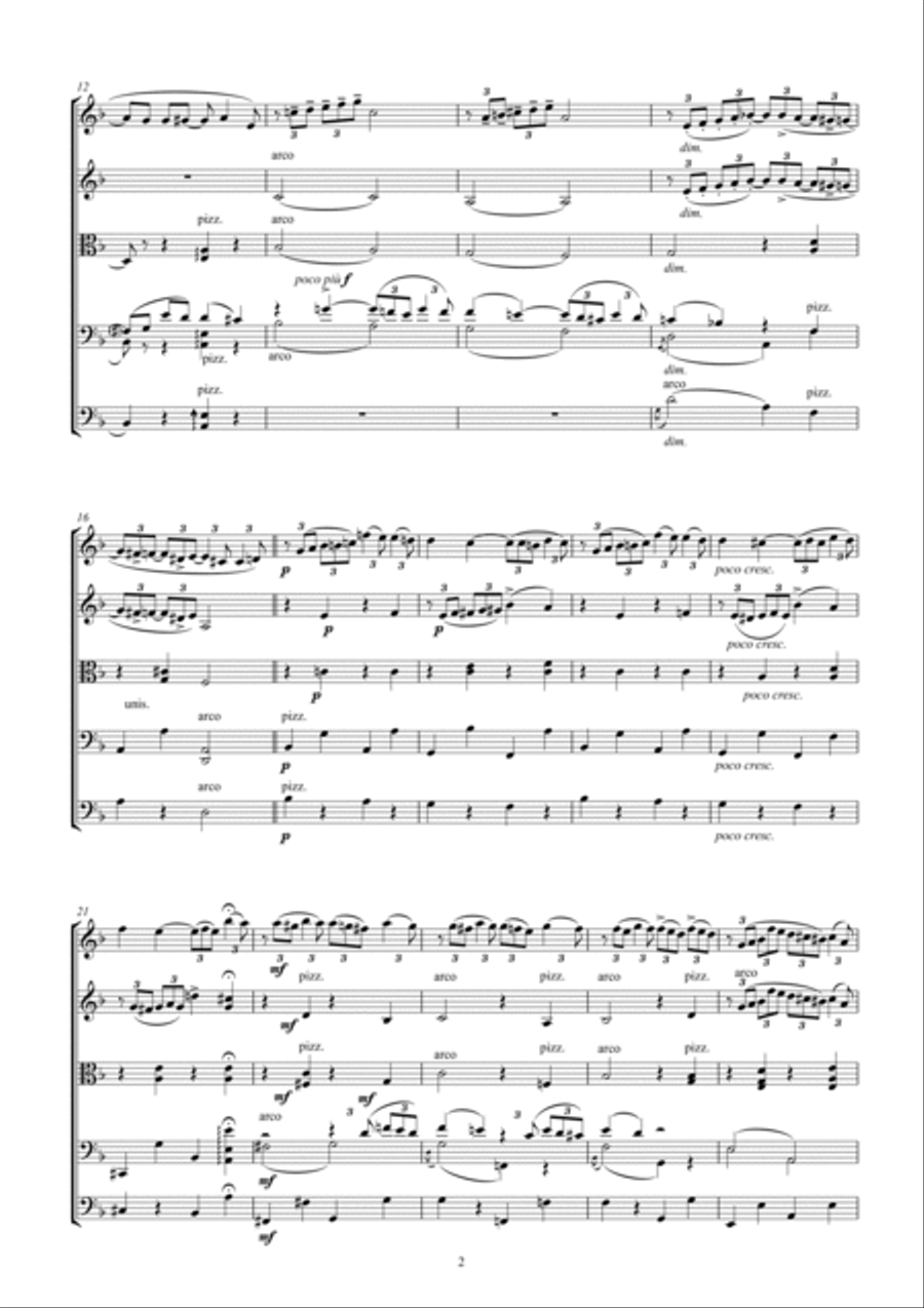 Tchaikovsky: The Seasons Op37 No.10 October (Autumn Song) String Orchestra scores gallery preview page 4