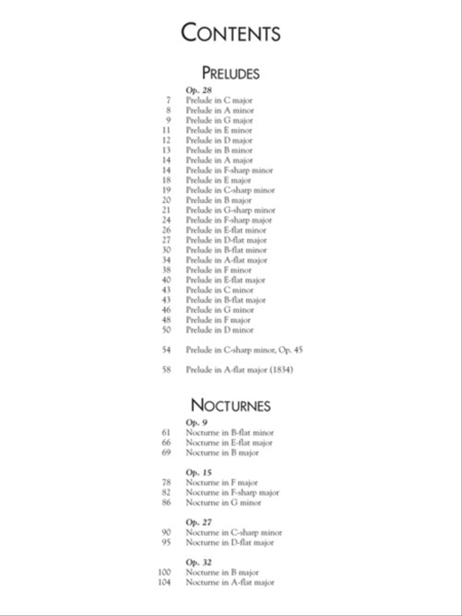 Complete Preludes, Nocturnes & Waltzes Piano Solo scores gallery preview page 2