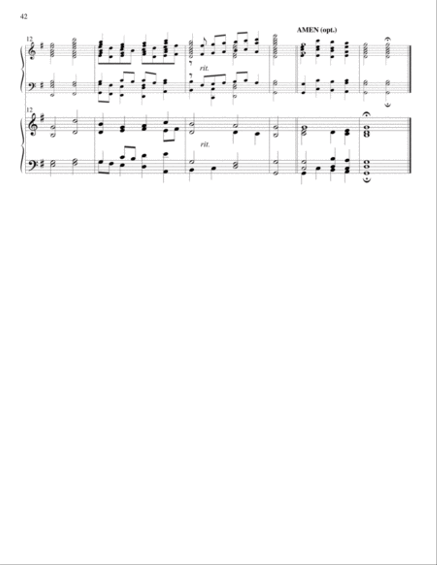 OLD HUNDREDTH - SETTING 2 from Let Praises Ring, V3 5-Octaves scores gallery preview page 2