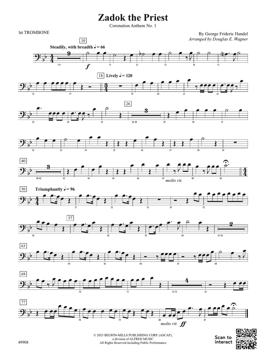 Zadok the Priest: 1st Trombone