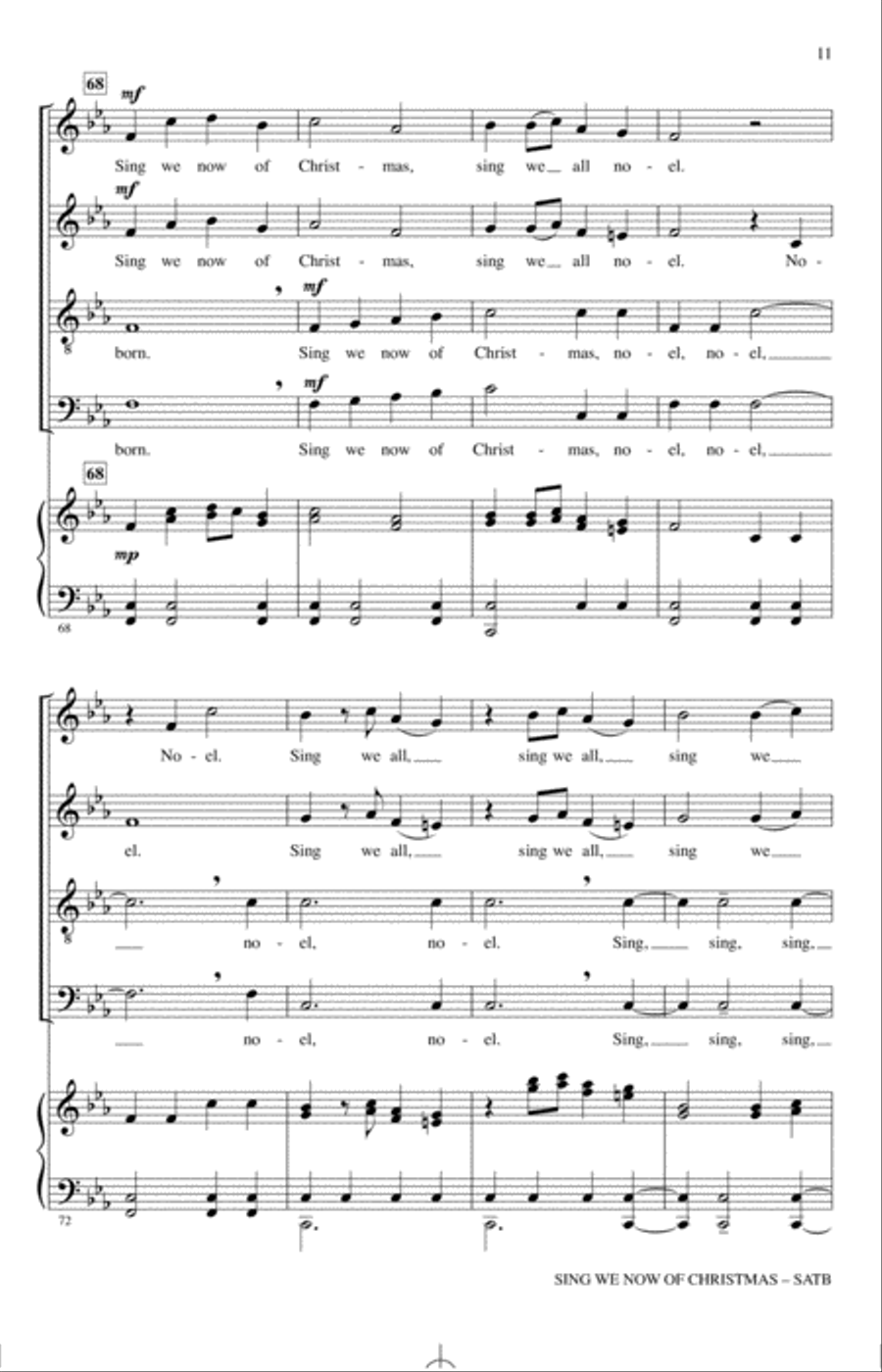 Sing We Now Of Christmas ("Noel Nouvelet") (arr. Audrey Snyder)