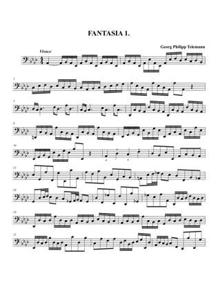 Telemann 12 Fantasies for Bass Trombone