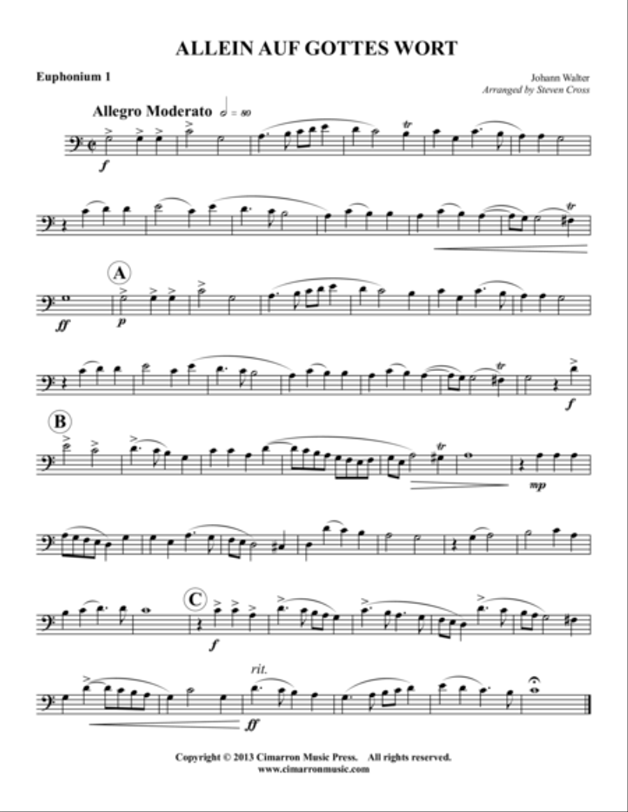Allein Auf Gottes Wort Allein Auf Gottes Wort Tuba Quartet scores gallery preview page 3
