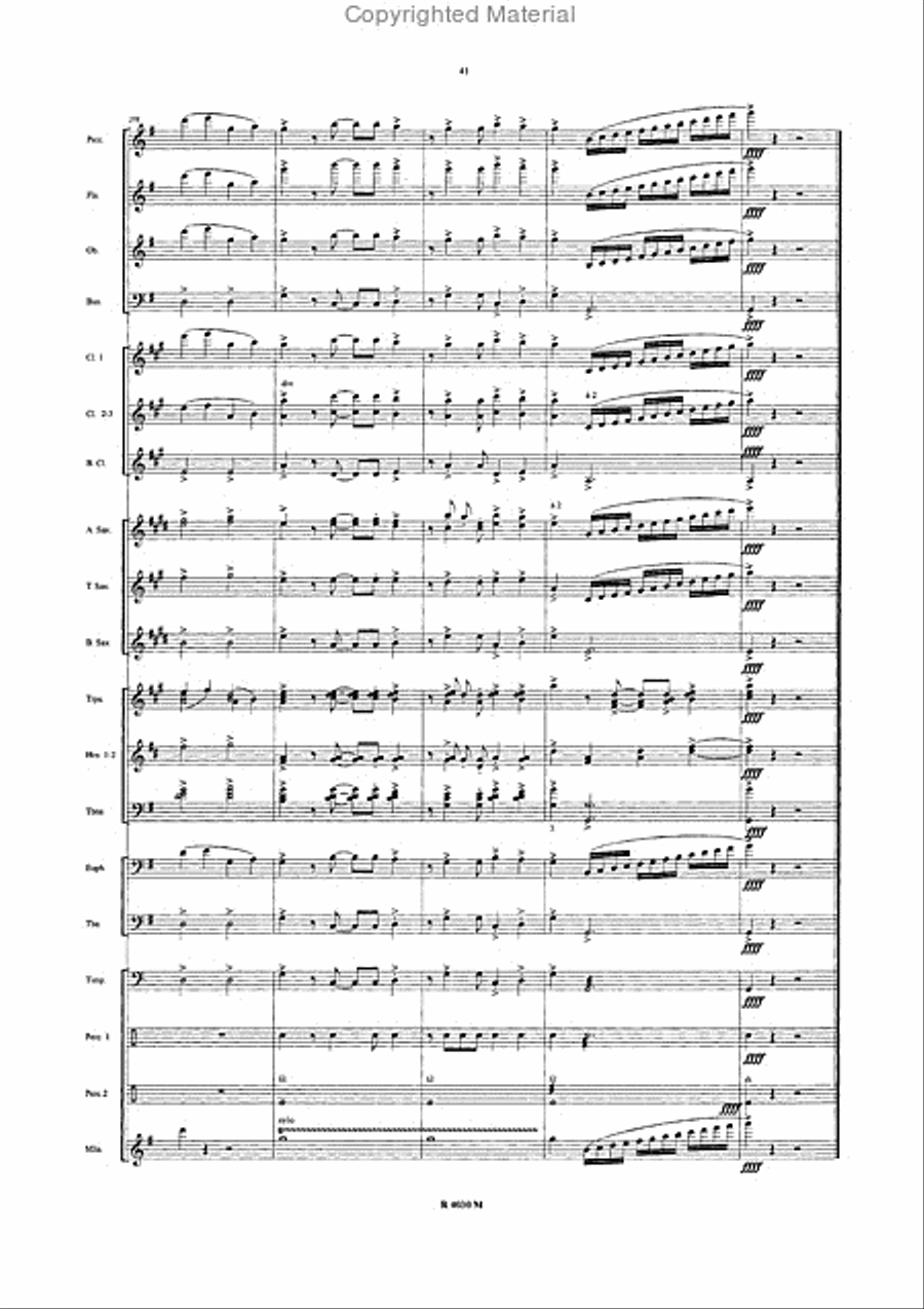 Les Sept Mercenaires Concert Band scores gallery preview page 4