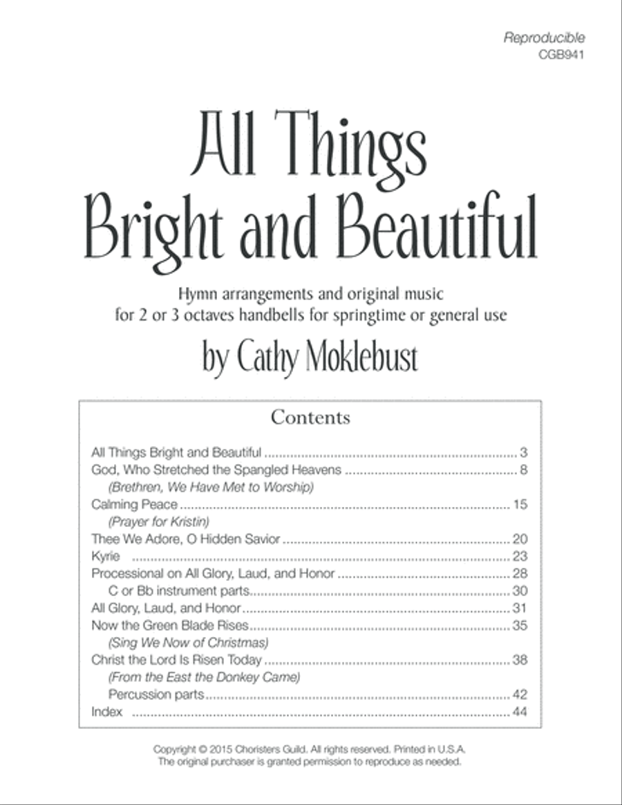 All Things Bright and Beautiful (2-3 octaves) 3-Octaves scores gallery preview page 2