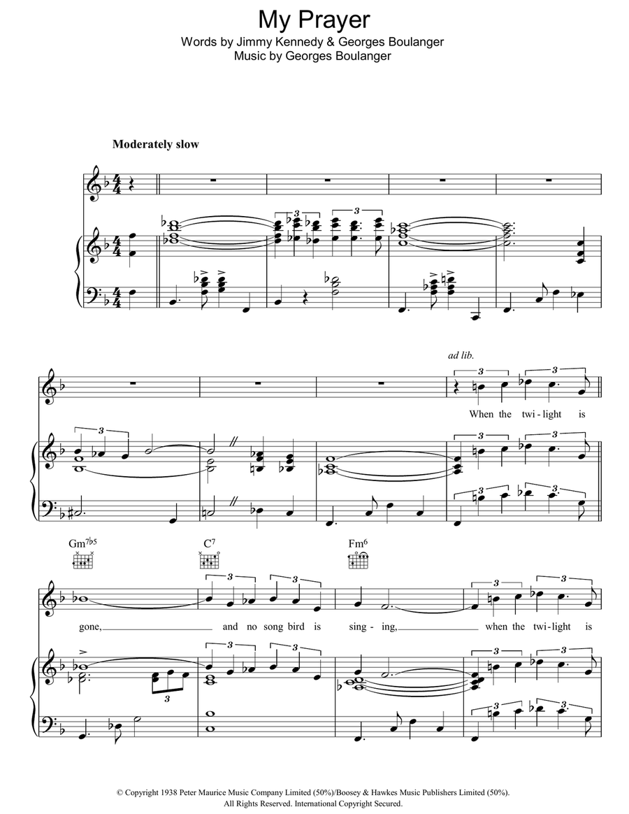 My Prayer Guitar scores gallery preview page 1