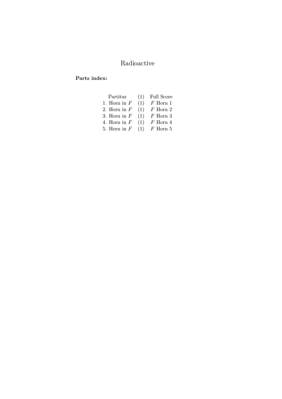 Radioactive Radioactive Brass Quintet scores gallery preview page 2