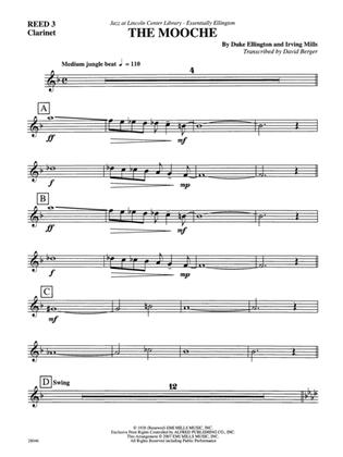 The Mooche: 3rd B-flat Clarinet