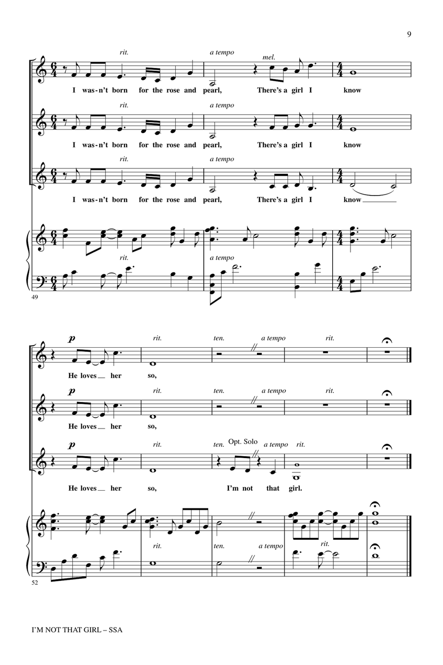 I'm Not That Girl (from Wicked) SSA scores gallery preview page 7