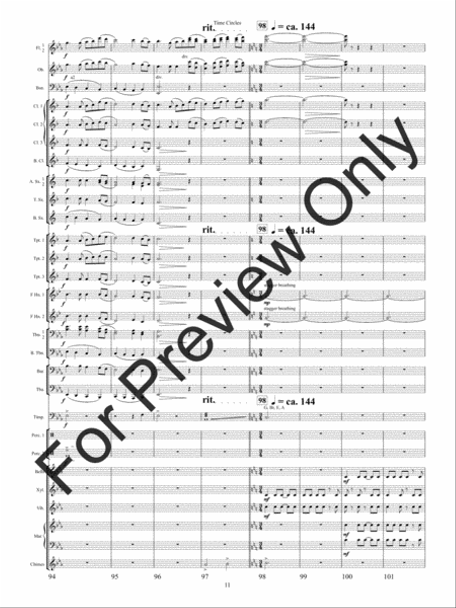 Time Circles (Score) Concert Band scores gallery preview page 14