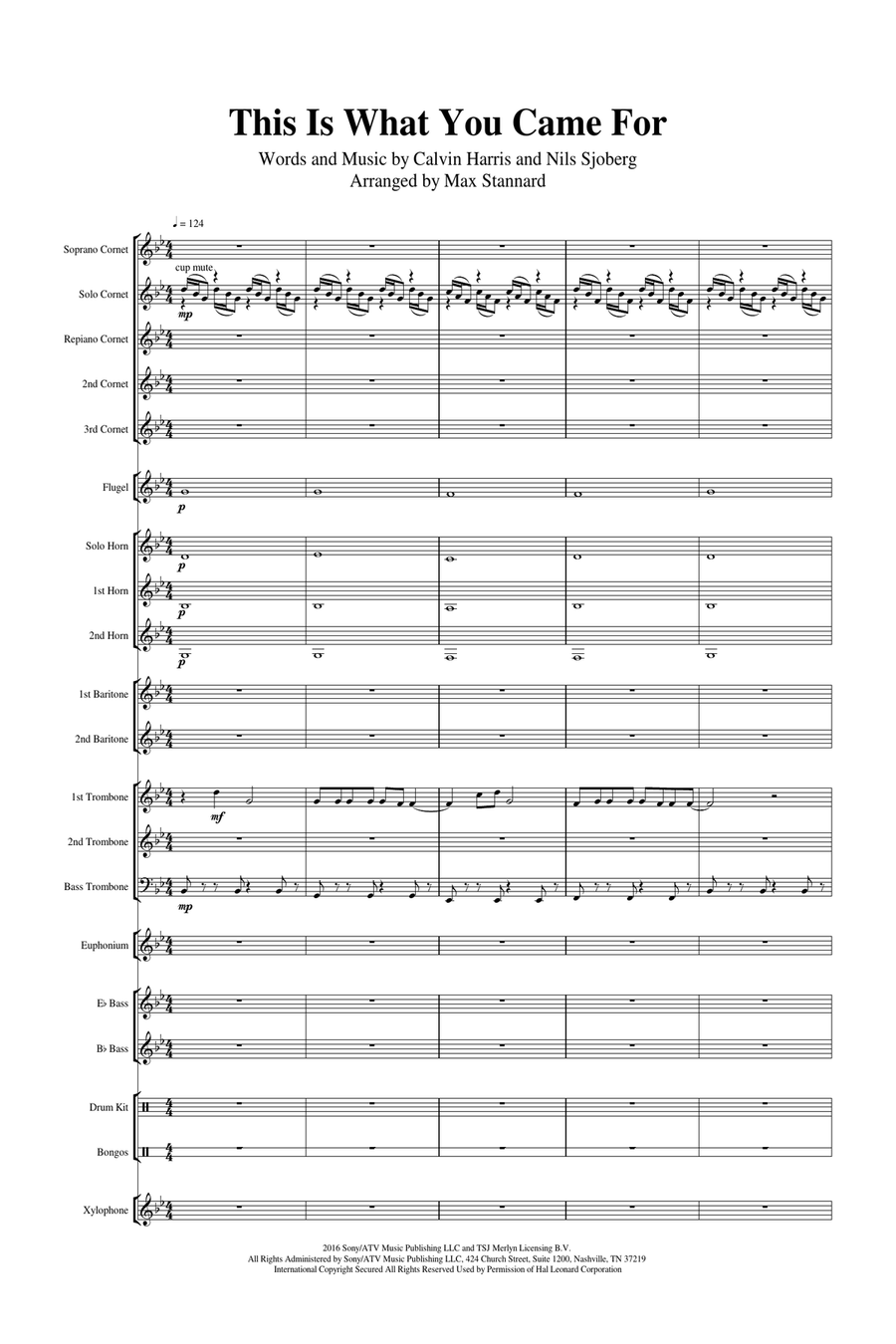 This Is What You Came For Brass Band scores gallery preview page 2