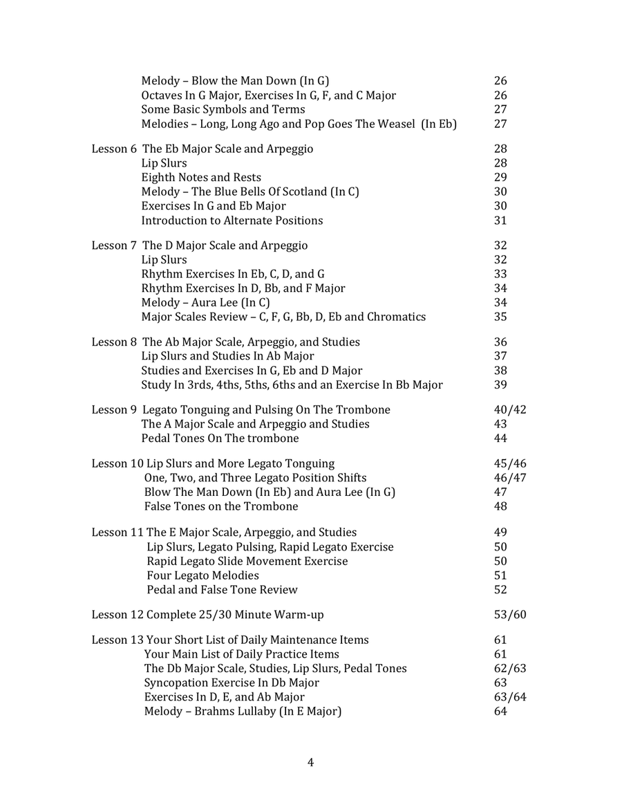 Let's Play Trombone - Method, Volume 1 Trombone Solo scores gallery preview page 6