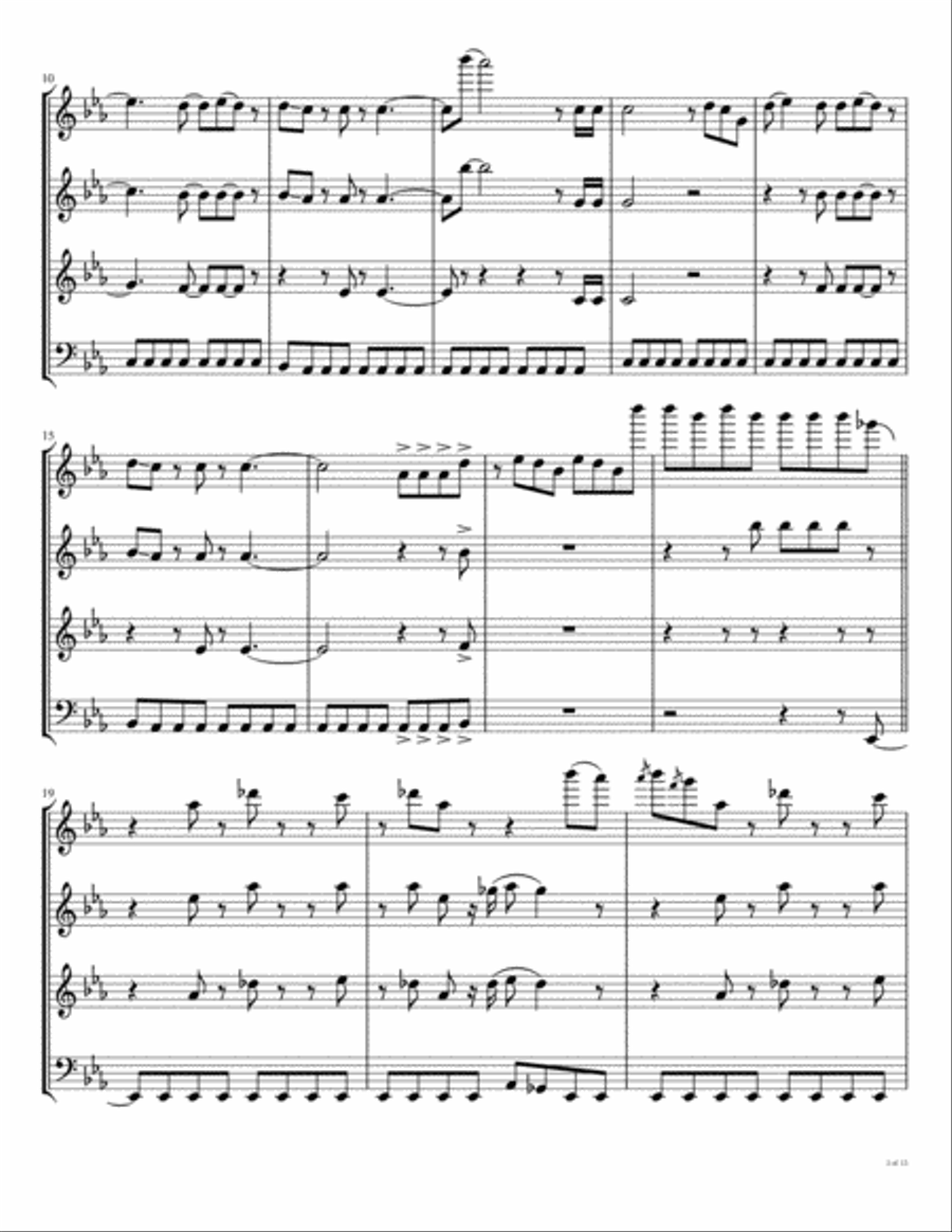 Panama Panama Woodwind Quartet scores gallery preview page 3