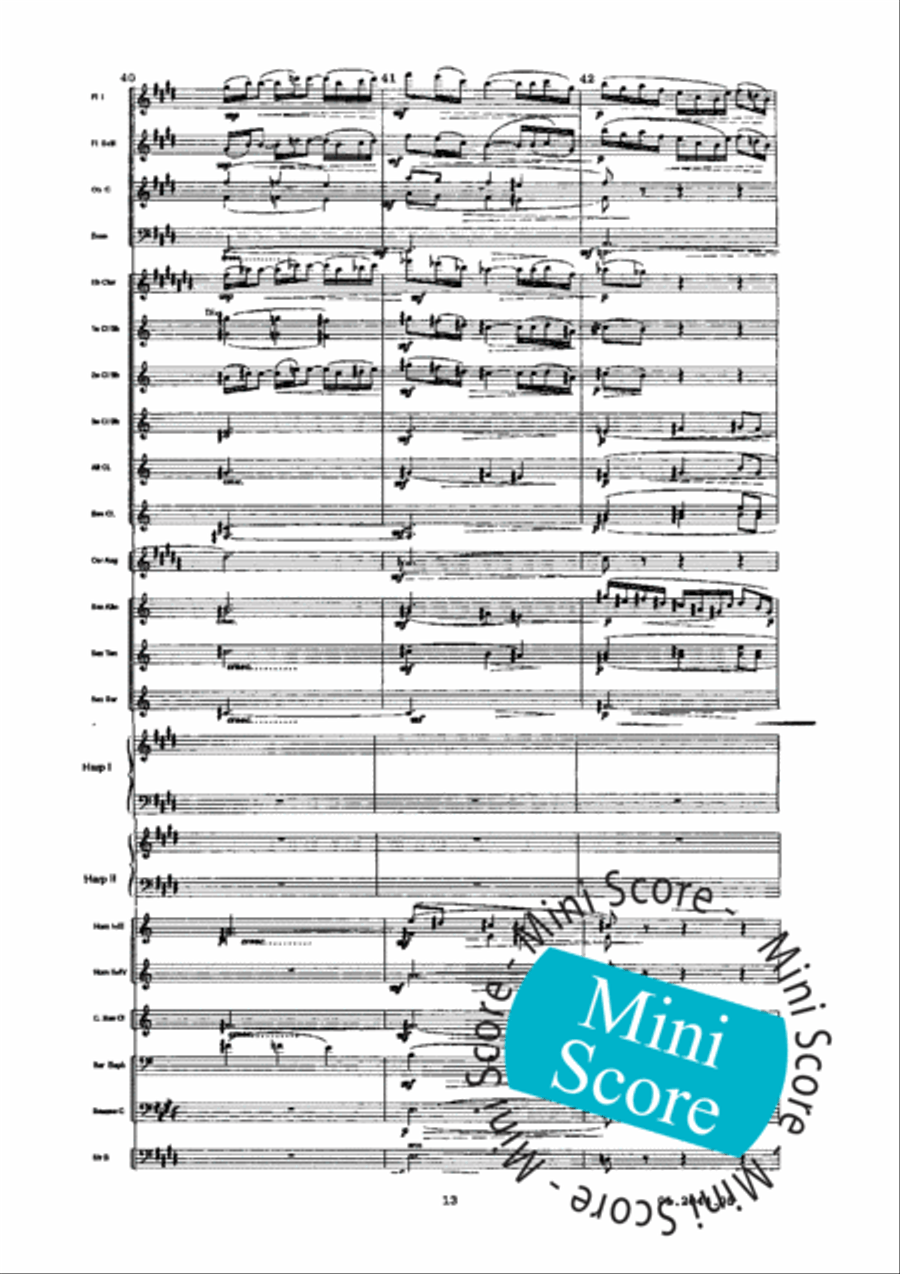 Prelude a L'Apres-Midi D'un Faune Concert Band scores gallery preview page 17