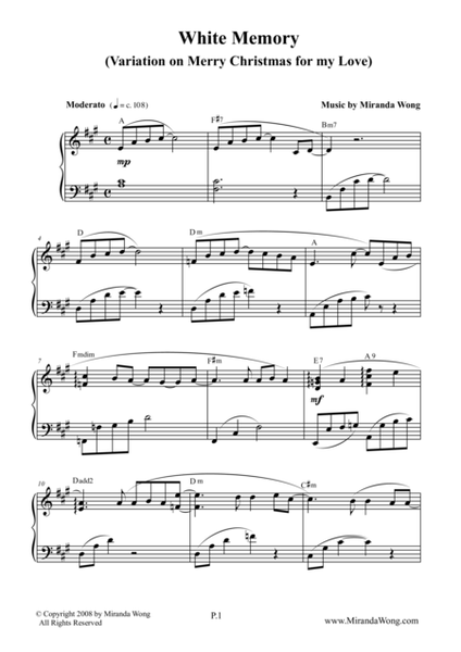 White Memory - Romantic Piano Music by Miranda Wong image number null