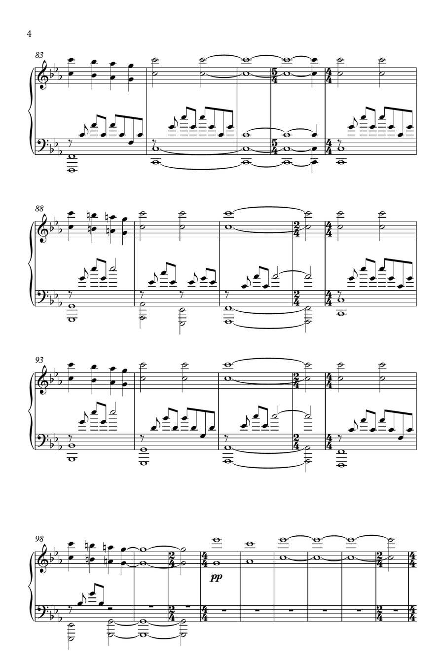 Light Of The Seven Piano Solo scores gallery preview page 4