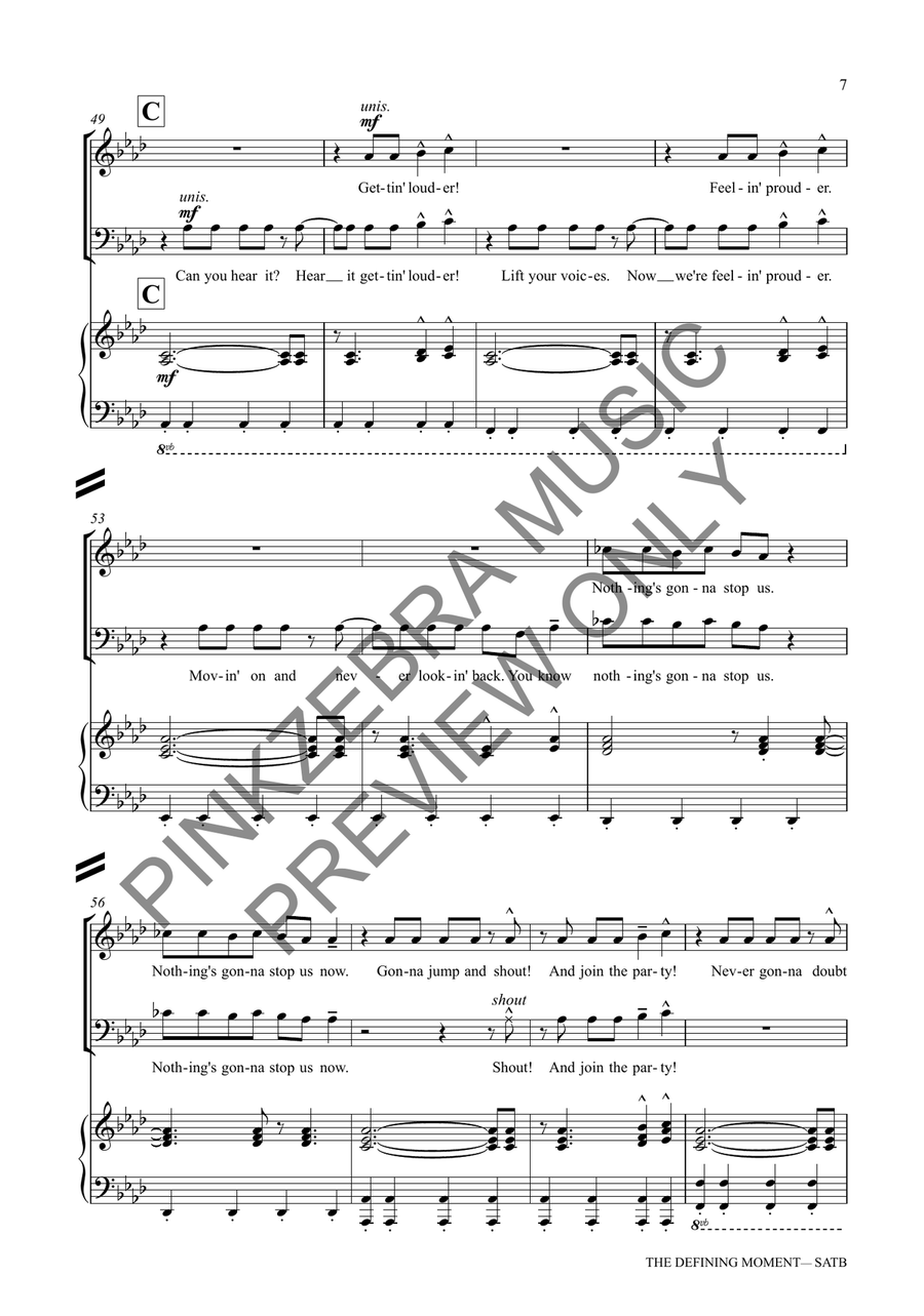 The Defining Moment (SATB) 4-Part scores gallery preview page 8