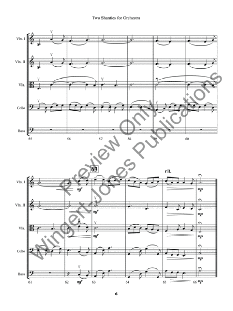 Two Sea Shanties for String Orchestra (Score) String Orchestra scores gallery preview page 9