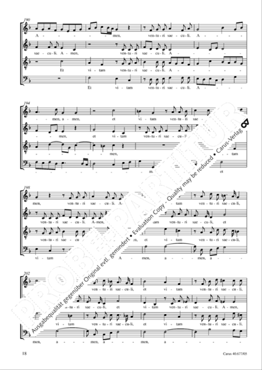 Mass in F major 4-Part scores gallery preview page 19
