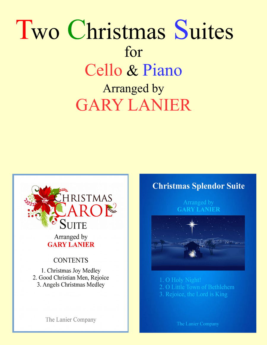 TWO CHRISTMAS SUITES (Cello and Piano with Score & Parts) Piano scores gallery preview page 1