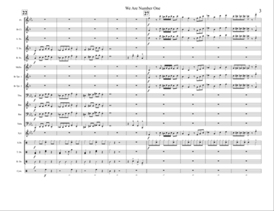 We Are Number One Marching Band scores gallery preview page 3