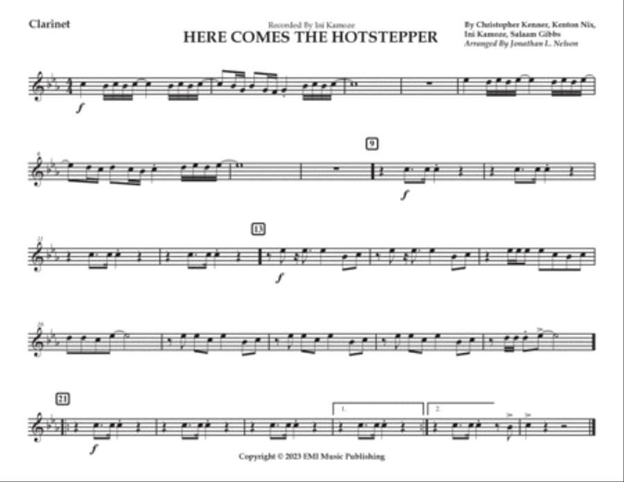 Here Comes The Hotstepper Marching Band scores gallery preview page 6