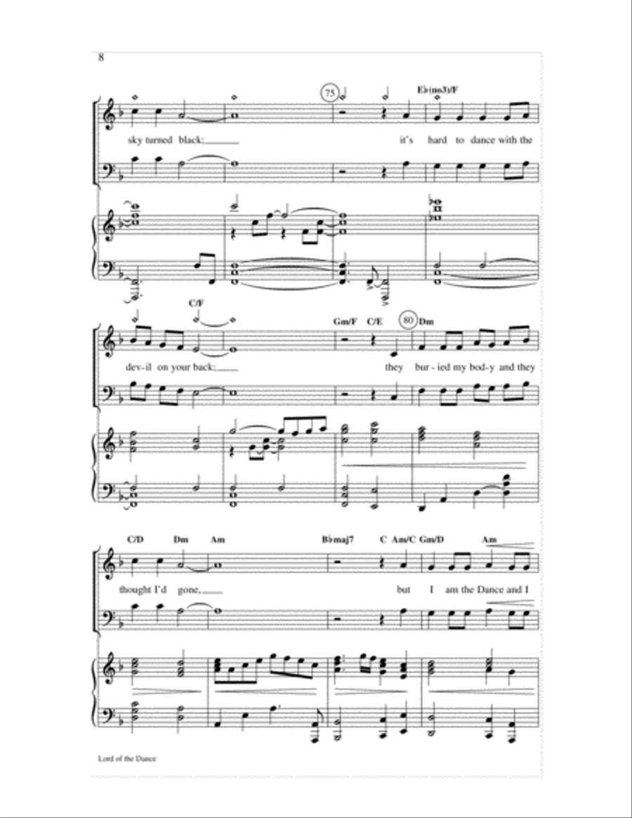 Lord of the Dance 4-Part scores gallery preview page 9