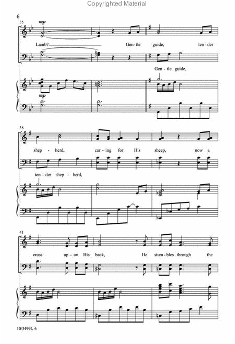 The Shepherd Became a Lamb 4-Part scores gallery preview page 6