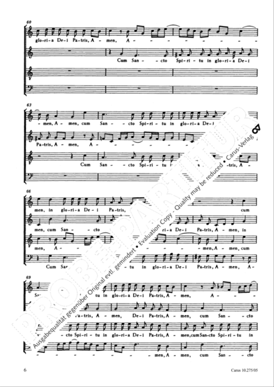 Mass in C Major 4-Part scores gallery preview page 7