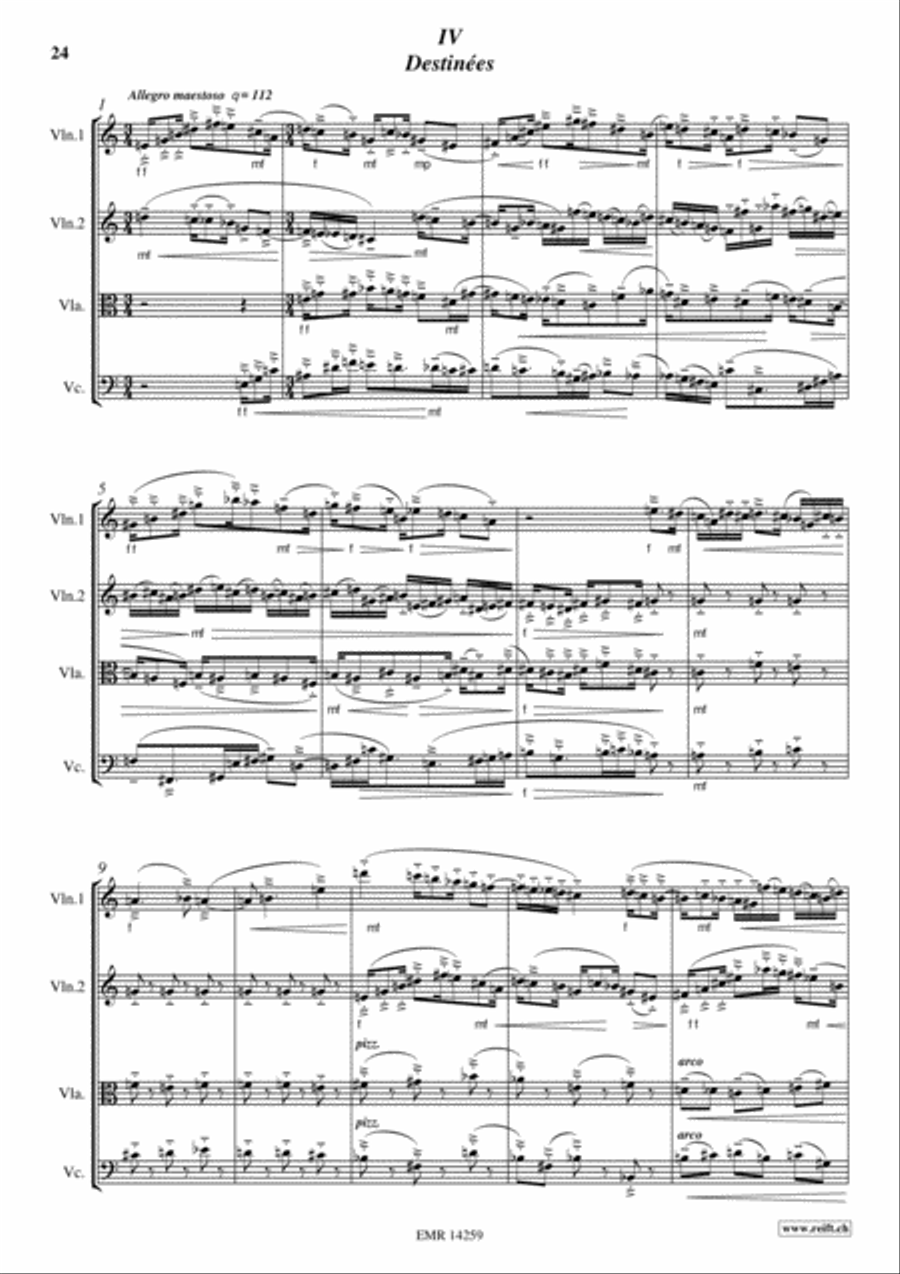 Les Elements Les Elements String Quartet scores gallery preview page 11