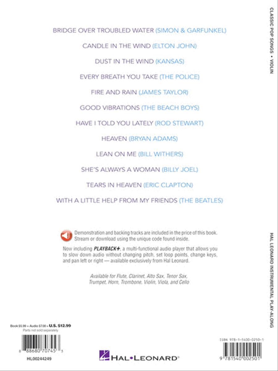 Classic Pop Songs Violin Solo scores gallery preview page 4