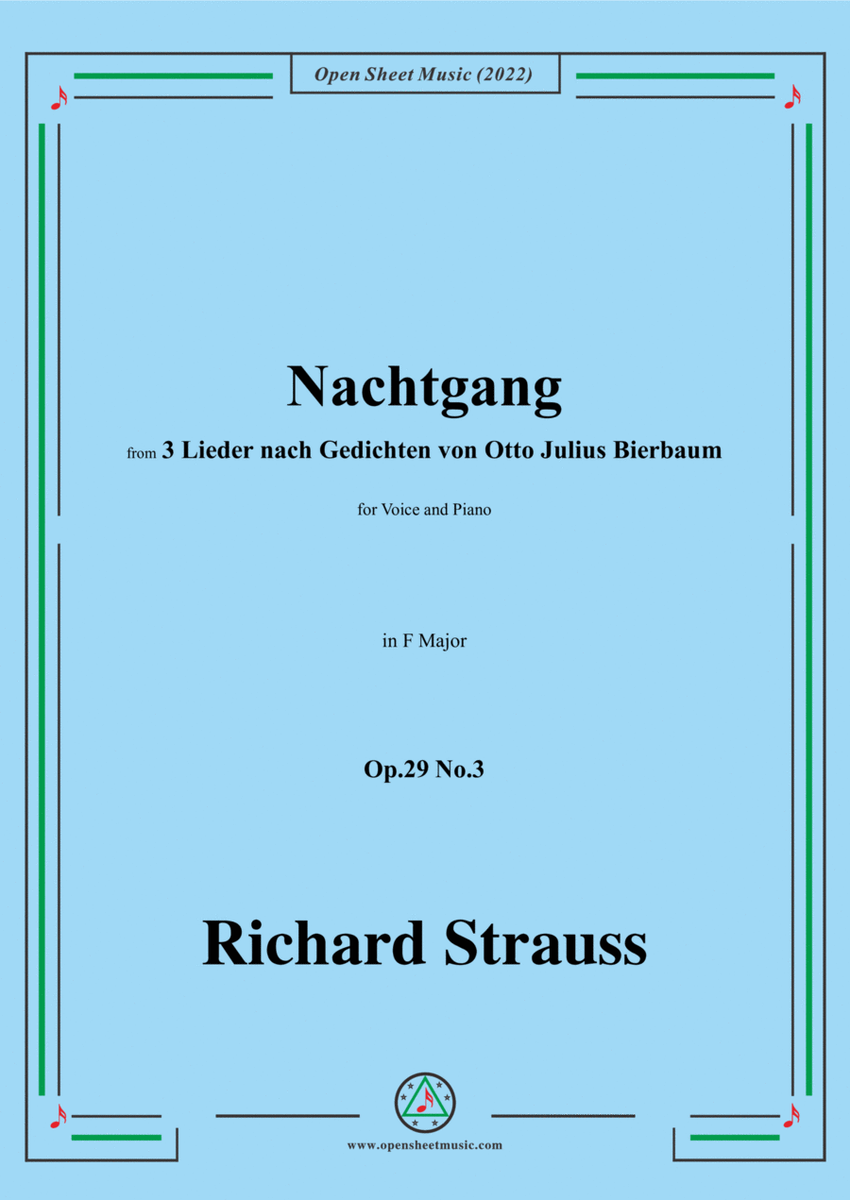 Richard Strauss-Nachtgang,in F Major,Op.29 No.3 image number null