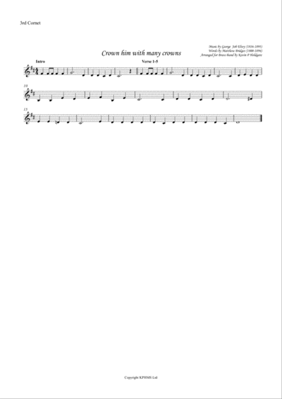 Crown Him With Many Crowns - Hymn Brass Ensemble scores gallery preview page 6