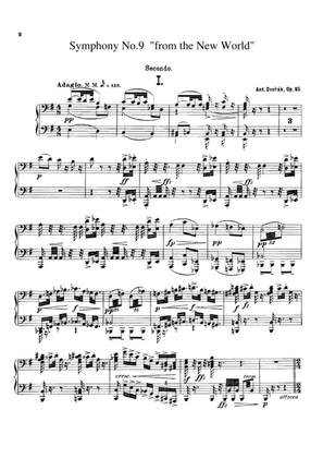 Dvorak Symphony No.9 I, II, for piano duet(1 piano, 4 hands), PD805