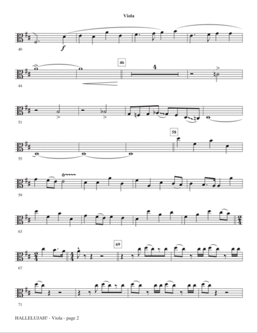 Hallelujah! (from Messiah Rocks) - Viola Choir scores gallery preview page 2