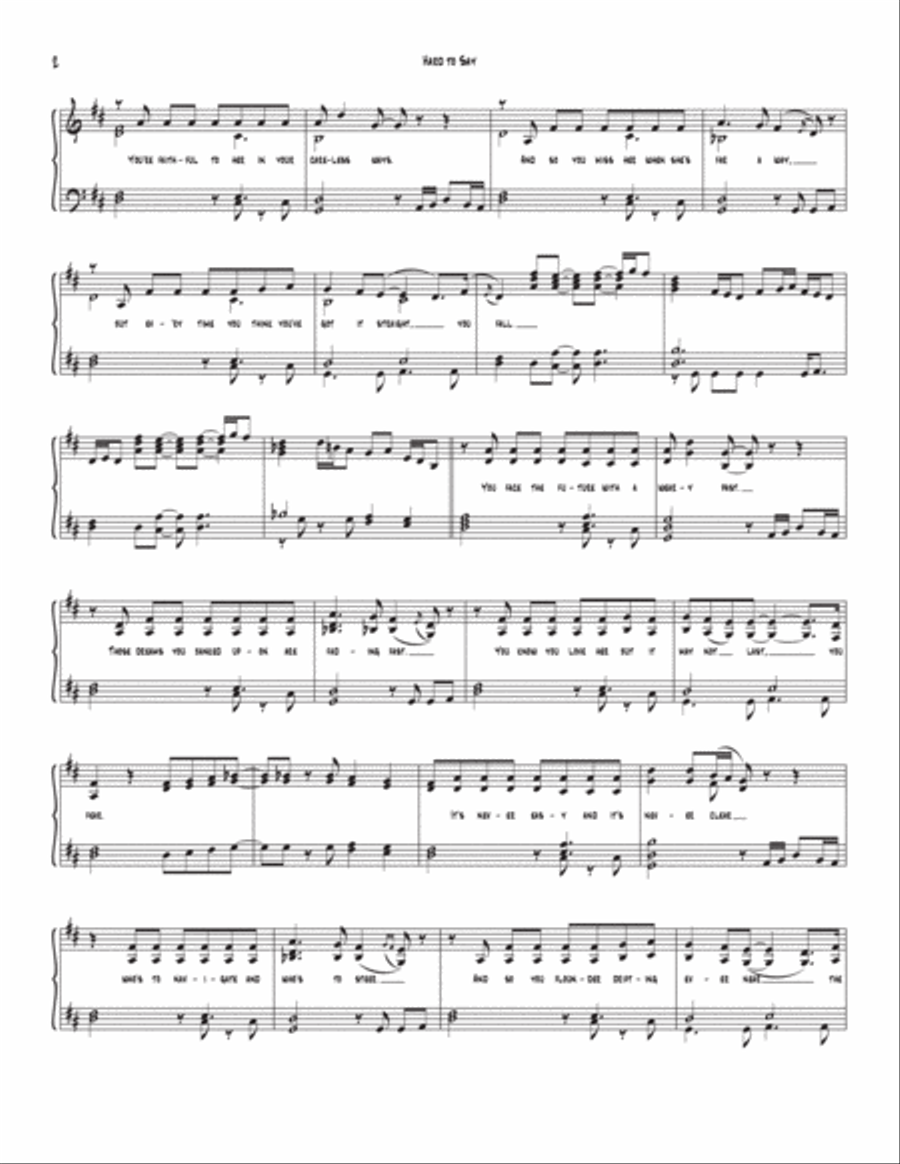 Hard To Say Voice scores gallery preview page 2