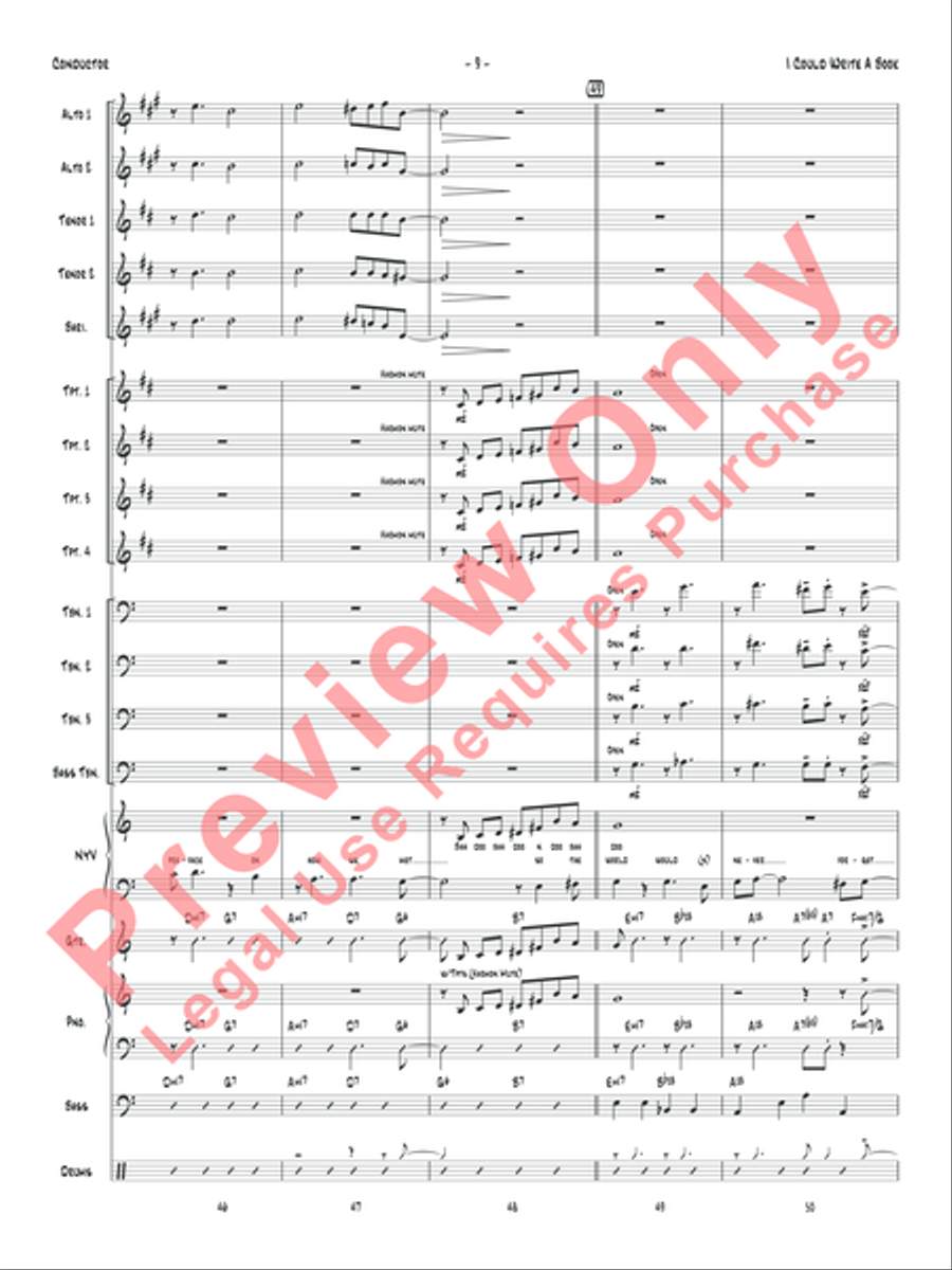 I Could Write a Book Jazz Ensemble scores gallery preview page 12