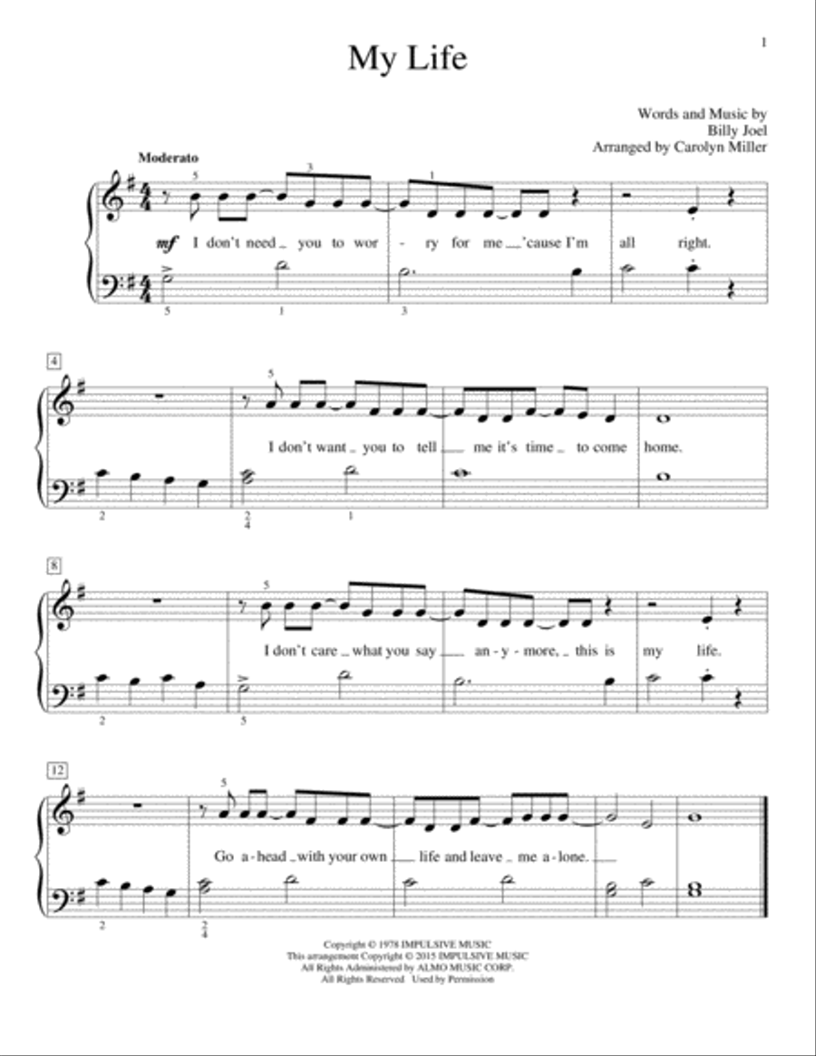 My Life Piano Method scores gallery preview page 1