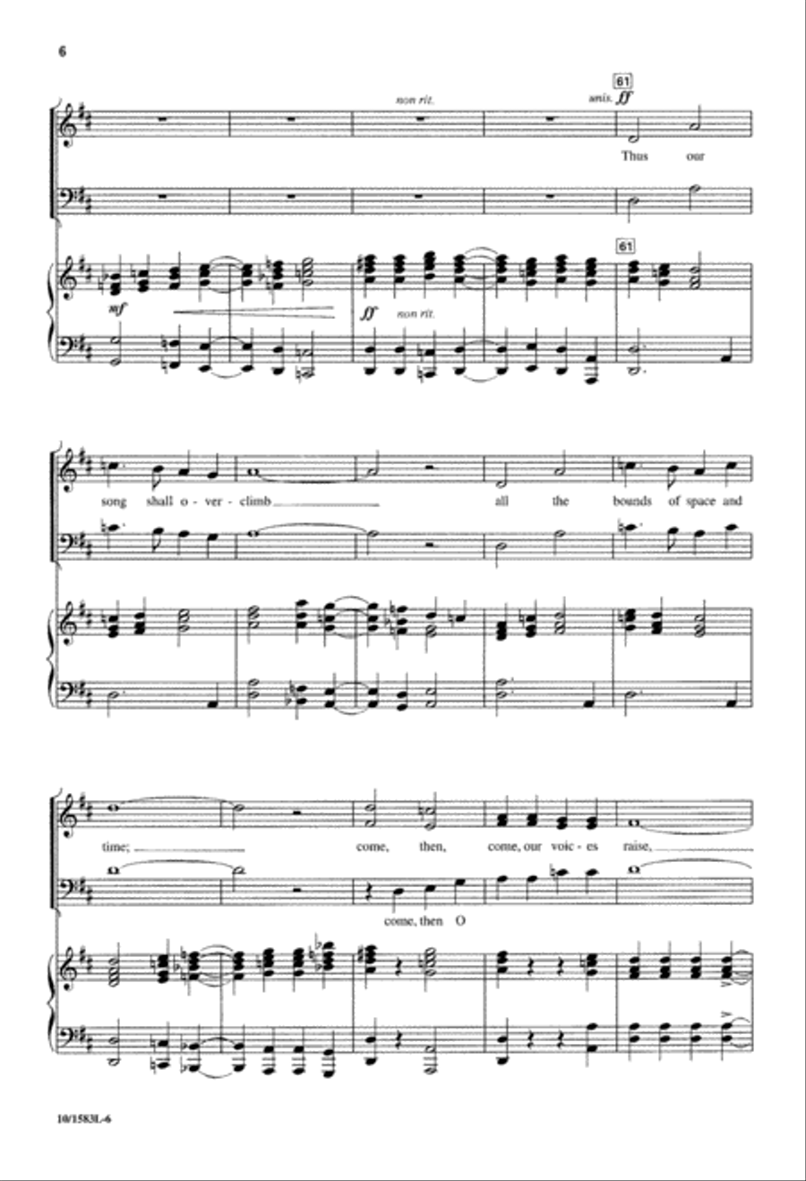 O Come, O Come, Our Voices Raise 3-Part scores gallery preview page 6