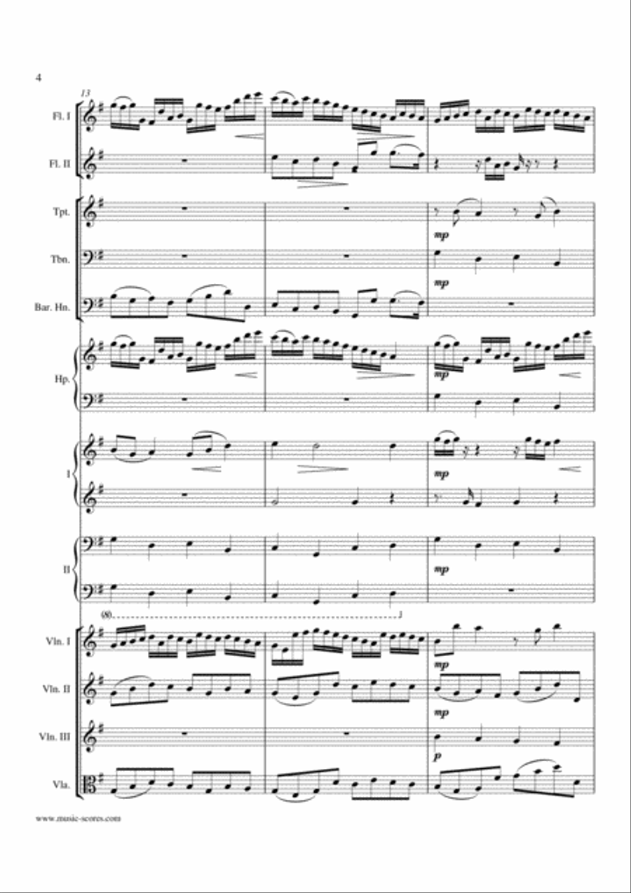 Pachelbel's Canon - Mixed Ensemble Flute scores gallery preview page 4
